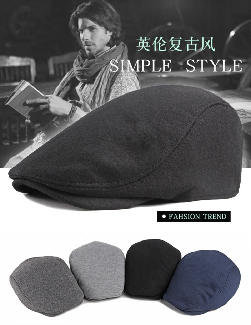 Dad Hat Cotton - Women's Men's Cotton Newsboy Flat Cap