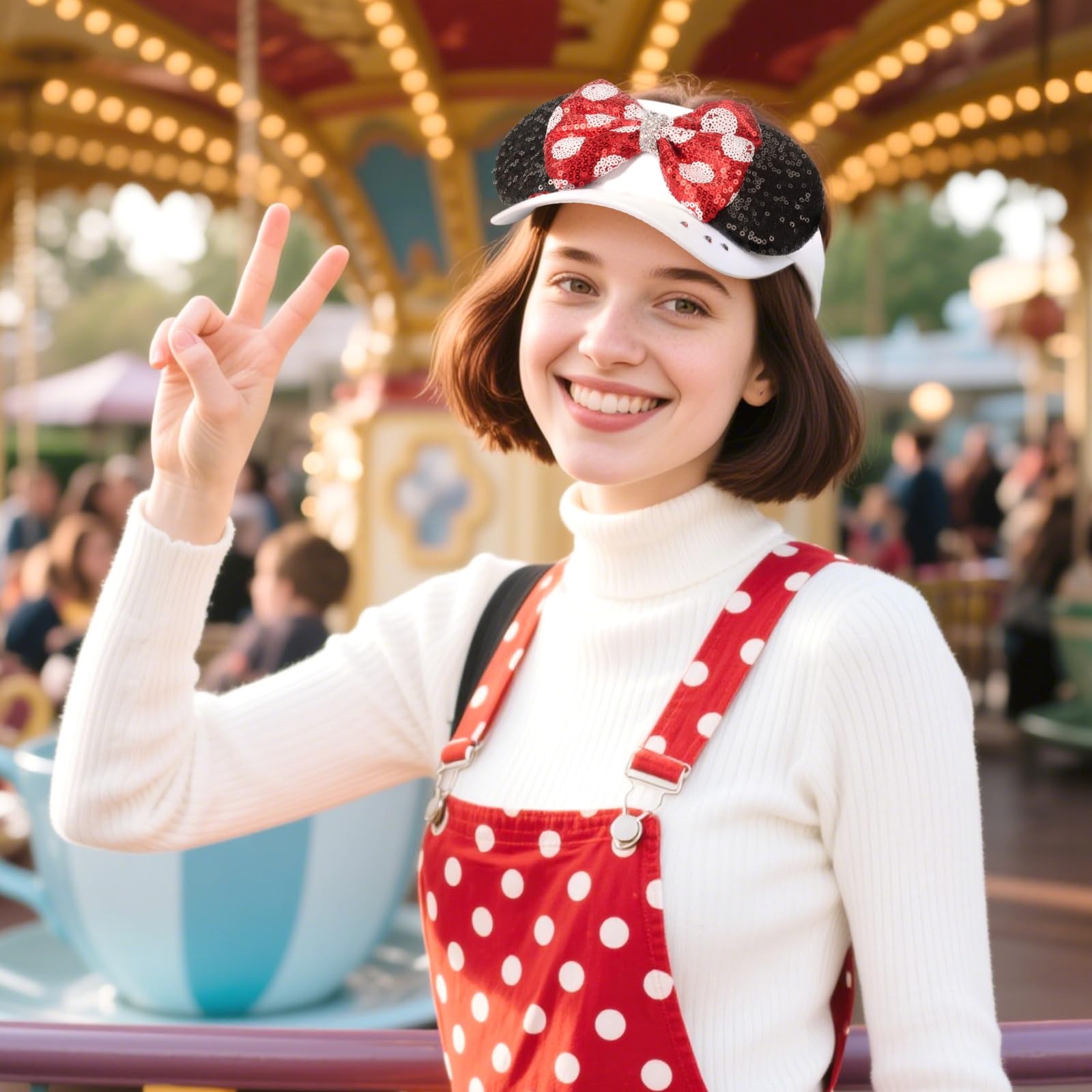 Sequin Mouse Ears Visor Hat fo - Visor Sun Hat review and price
