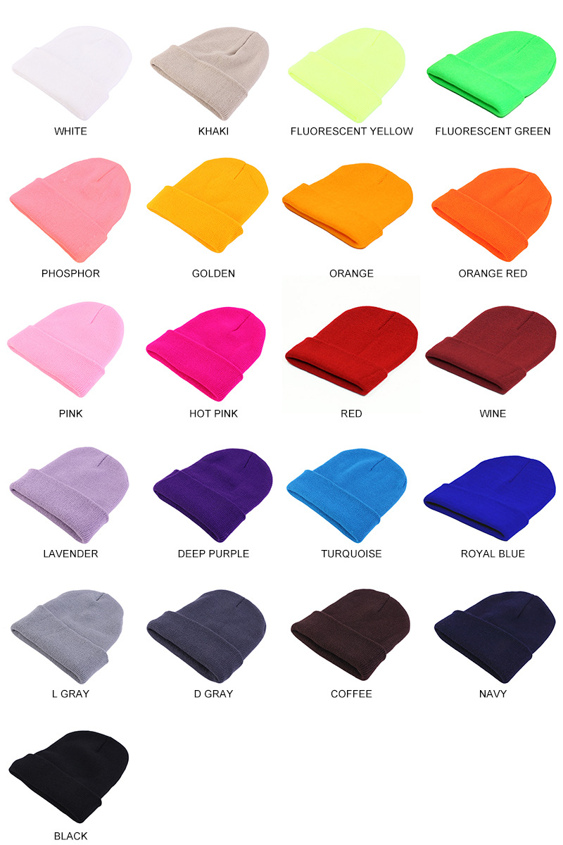 Fashion Solid Color Knit Beani - Beanie Cuffed Knit review and price