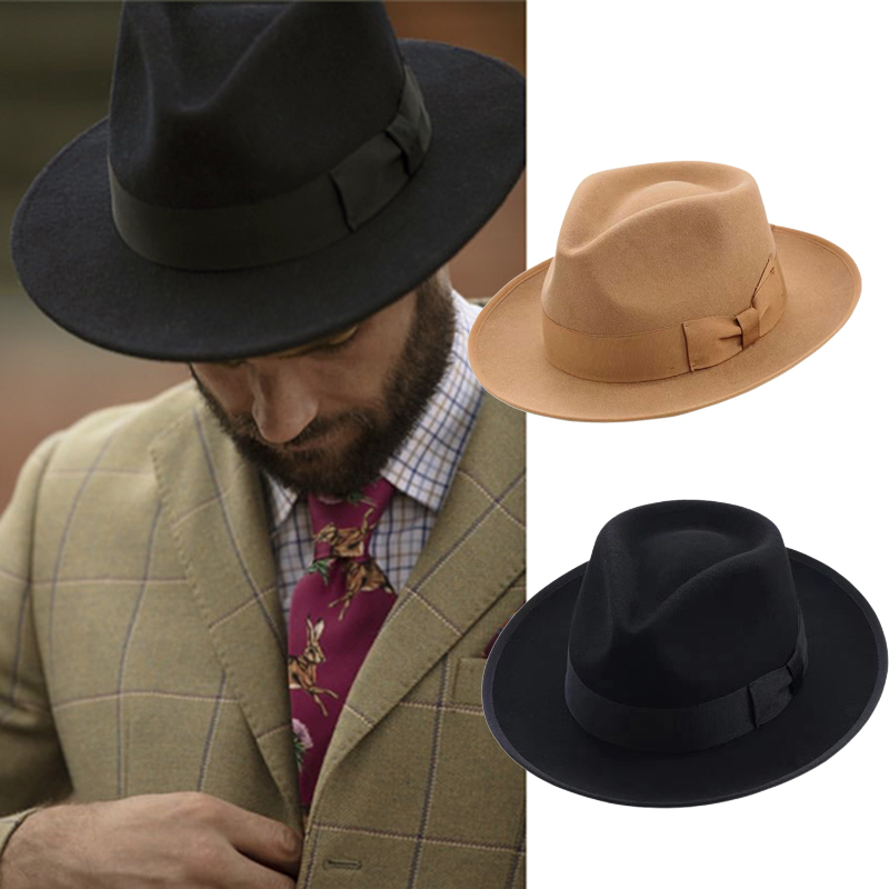 Black Fedora Hat Unisex Wide B - Fedora Hat Wool review and price