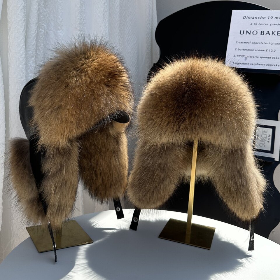 Real Fox Fur Trapper Hat Men W - Trapper Hat Ear Flap review and price